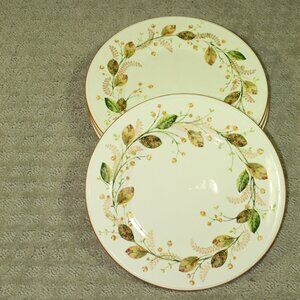 Set of 2 Vintage St. Nicholas Square Winter Bouquet 9.5" Dinner Plates